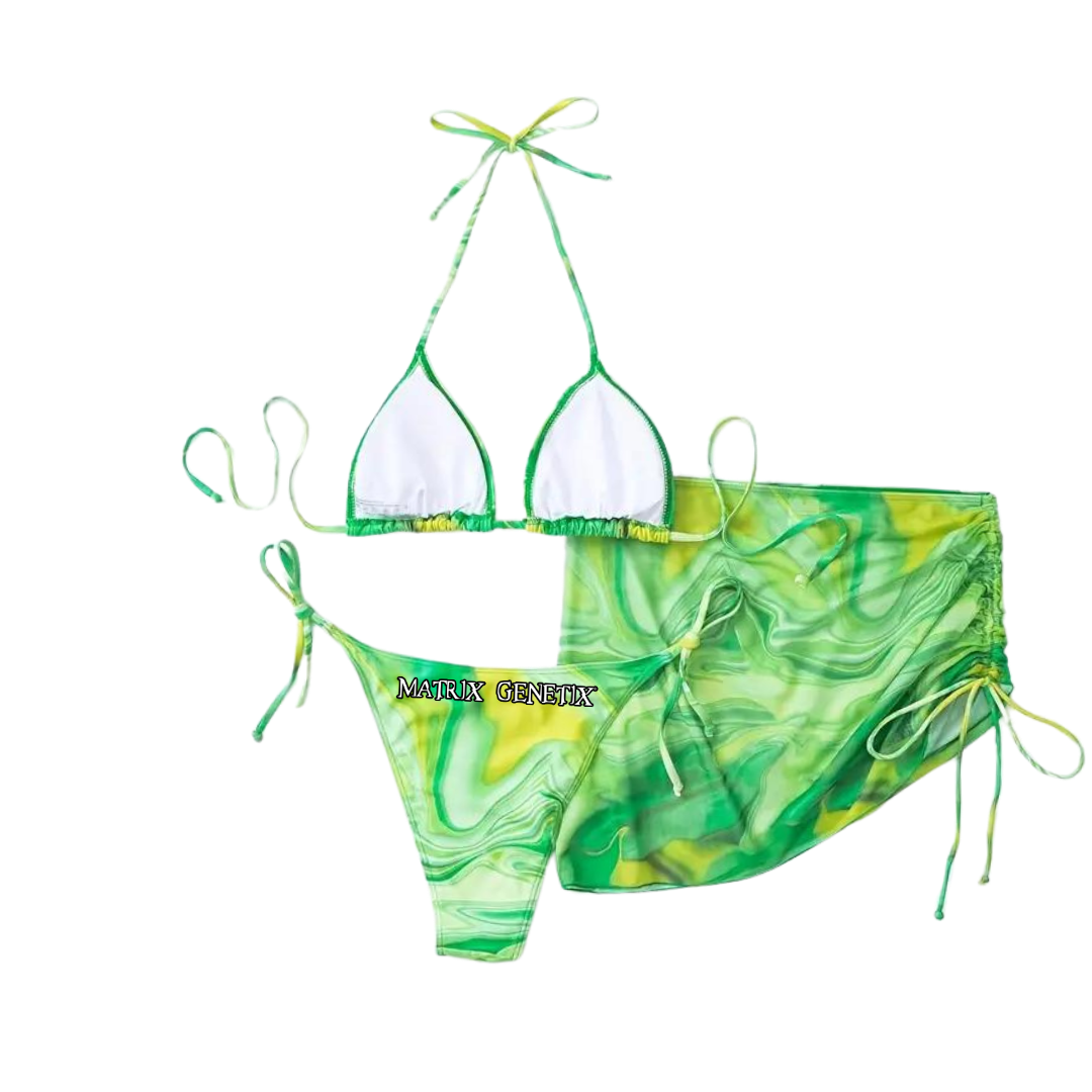 Green Euphoria 3 Piece Swimset